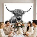 Scottish Highland Cow Cattle Art Print Wall Art Canvas Print