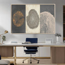 Boho Tree Ring Wall Art, Modern Minimalist Wood Grain