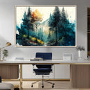 Watercolor Trees Forest Abstract Wall Art Canvas Print,
