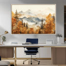 Golden Autumn Forest Wall Art Canvas | Mountain Landscape
