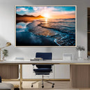 Beach Ocean Sunset on the Sea Wall Art Canvas, Beach Ocean by MyGreatCanvas | Canvas Wall Art Prints | Photo Prints & Wall Decor
