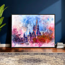 Disney Wall Art: Dreamy Watercolor Cinderella Castle Canvas by MyGreatCanvas | Canvas Wall Art Prints | Photo Prints & Wall Decor