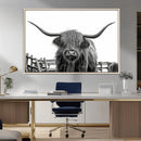Longhorn Canvas Print, Bighorn Cow Wall Art Canvas Print
