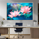 Pink Lotus Flower Canvas Wall Art | Vibrant Floral Wall by MyGreatCanvas | Canvas Wall Art Prints | Photo Prints & Wall Decor