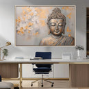 Abstract Buddha Statue Wall Art Canvas Print - Modern