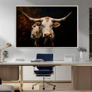 Texas Longhorn Wall Art | 3-Panel Large Texas Longhorn