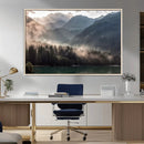 Foggy Mountain Canvas Print Forest Wall Art