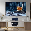 Whiskey Ice Wall Art Canvas Print