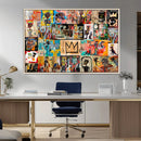 Abstract Art Collage Wall Art Canvas Print – Framed, Ready