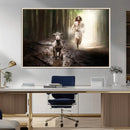 Jesus Canvas Wall Art - Jesus Running After Lost Lamb,