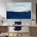 Navy Blue Abstract Wall Art Canvas Print