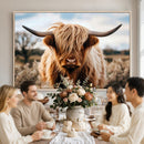 Scottish Cow Longhorn Wall Art Canvas Print