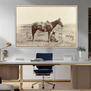 Cowboy Wall Art - Western Horse Canvas Print - Vintage