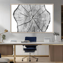 Rustic Tree Ring Wall Art Canvas Print – Framed and Ready to