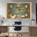 Avatar Wall Art: The Last Airbender Vintage Map - Wall Art