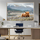 Highland Cow Horn Farm Wall Art Canvas Print