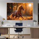 Running Horse Sunset Forest Wall Art Canvas Print by MyGreatCanvas | Canvas Wall Art Prints | Photo Prints & Wall Decor