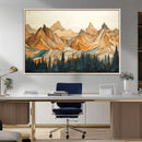 Rustic Wood Mountain Wall Art Print | Triptych Giclee Print by MyGreatCanvas | Canvas Wall Art Prints | Photo Prints & Wall Decor