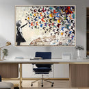Banksy Graffiti Wall Art Canvas Print: Girl Releasing