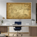 Vintage Game of Thrones Map Wall Art | Westeros and Essos