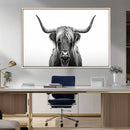 Highland Wall Art Canvas Print – Minimalist Black and White by MyGreatCanvas | Canvas Wall Art Prints | Photo Prints & Wall Decor
