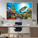 Colorful Coral Reef and Sea Life Turtle Canvas Print, by MyGreatCanvas | Canvas Wall Art Prints | Photo Prints & Wall Decor