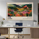 Yayoi Kusama Abstract Print, Vibrant Floral Mountain Art