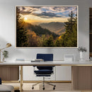 Sunrise Over the Smoky Mountains Canvas Wall Art –