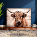 Vintage Scottish Highland Cow Cattle Art Print Farmhouse