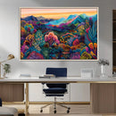 Colorful Abstract Landscape Wall Art Print Canvas - Vibrant