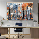 Abstract Winter Landscape Canvas Wall Art Print - Large