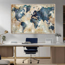 World Map Canvas Print – Framed Wall Art for Couples, by MyGreatCanvas | Canvas Wall Art Prints | Photo Prints & Wall Decor