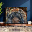 Framed Tree Ring Wall Art - Abstract Colorful Tree Ring Wall
