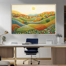 YAYOI KUSAMA Wall Art - Colorful Dot Art Landscape Canvas,