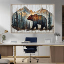 Rustic Grizzly 399 Bear and Mountain Wood Canvas Wall Art - by MyGreatCanvas | Canvas Wall Art Prints | Photo Prints & Wall Decor