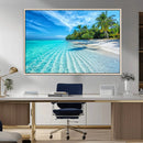 Tropical Beach Wall Art Canvas Print - Serene Ocean