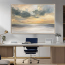 Modern Coastal Artwork with Vibrant Abstract Ocean Waves