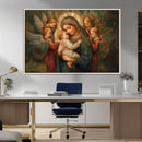 Mary Jesus Canvas Wall Art Print - Madonna and Child with