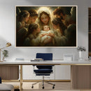 Mary Jesus Canvas Wall Art Print - Madonna and Child with