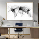 Abstract World Map Wall Art – Framed Geometric Line Canvas by MyGreatCanvas | Canvas Wall Art Prints | Photo Prints & Wall Decor