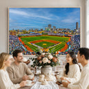 Wrigley Field Chicago Cubs Panoramic Canvas Print –