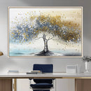 Golden and Silver Tree Wall Art – Framed Elegant Leaves by MyGreatCanvas | Canvas Wall Art Prints | Photo Prints & Wall Decor