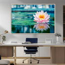 Lotus Flower Wall Art Canvas Print, Water Lily Large Wall