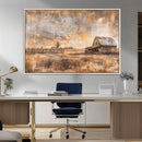 Rustic Farmhouse Wall Art Canvas Print | Barn and Field