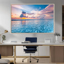 Ocean Sunset Canvas Wall Art Print – Tranquil Seascape