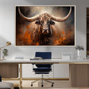 Highland Bull Canvas Abstract Canvas Wall Art Print –