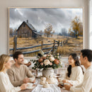 Rustic Autumn Farmhouse Wall Art Canvas Print – Serene