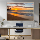 Sunset Wall Art Print - Stunning Beach Sunset Canvas Artwork