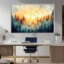 Abstract Forest Wall Art Print- Serene Nature Canvas Print