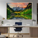 Maroon Bells Lake Wall Art Canvas Print – Framed Majestic